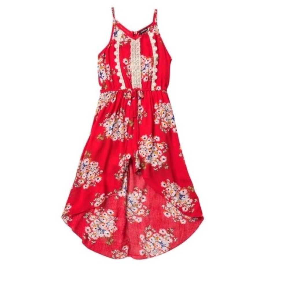 Zunie Sleeveless Floral Romper (Big Girls )